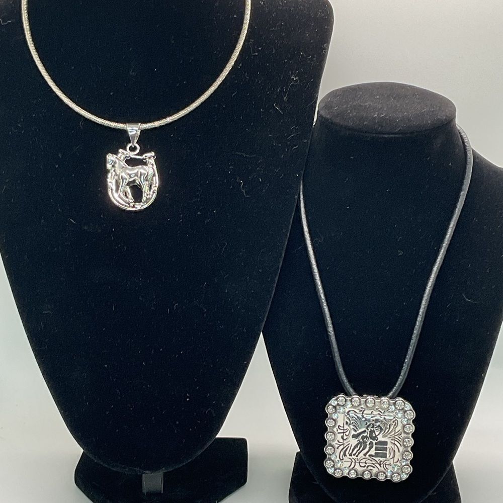 Western Themed Horse Pendant Necklaces